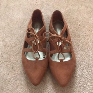 Laced Suede Flats